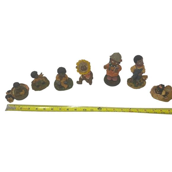 Vintage Lot 7 Black Americana Folk Art African American Figurine child Boy Girl - Picture 13 of 15